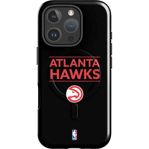 NBA Atlanta Hawks Standard - Black iPhone 16 Pro Magsafe Impact Case